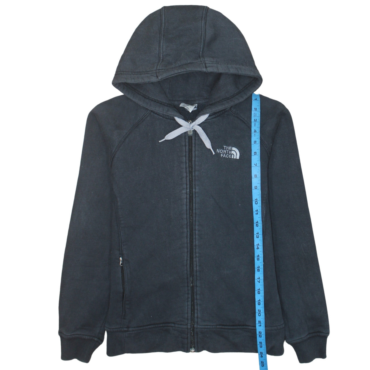 The North Face Women's Black Full Zip Hoodie Size L Cotton Casual