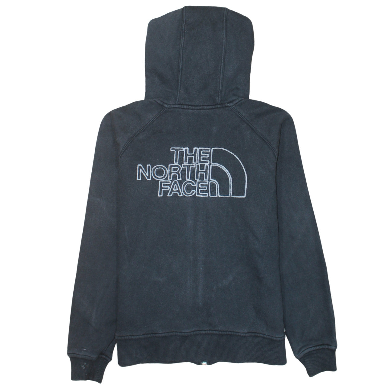 The North Face Women's Black Full Zip Hoodie Size L Cotton Casual