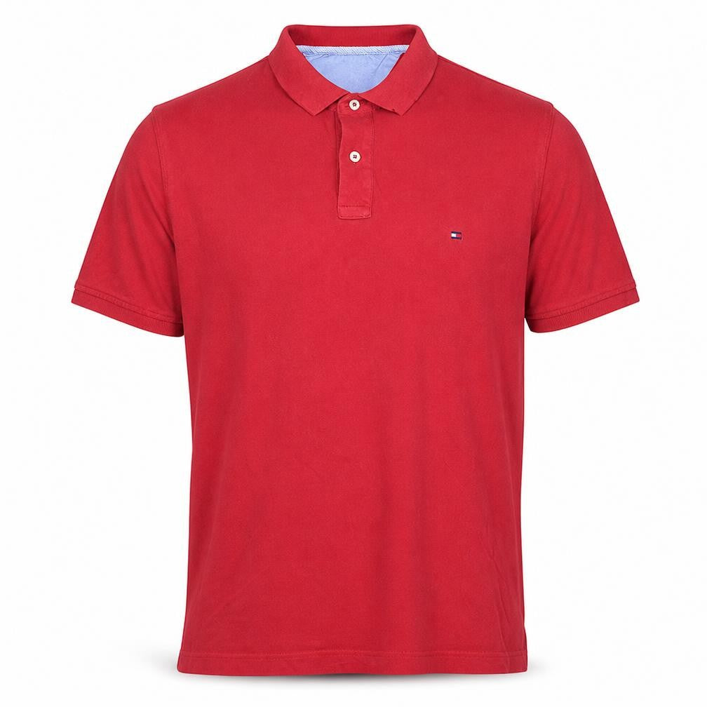 Tommy Hilfiger Men’s Red Slim Fit Polo Shirt Size 2XL Cotton