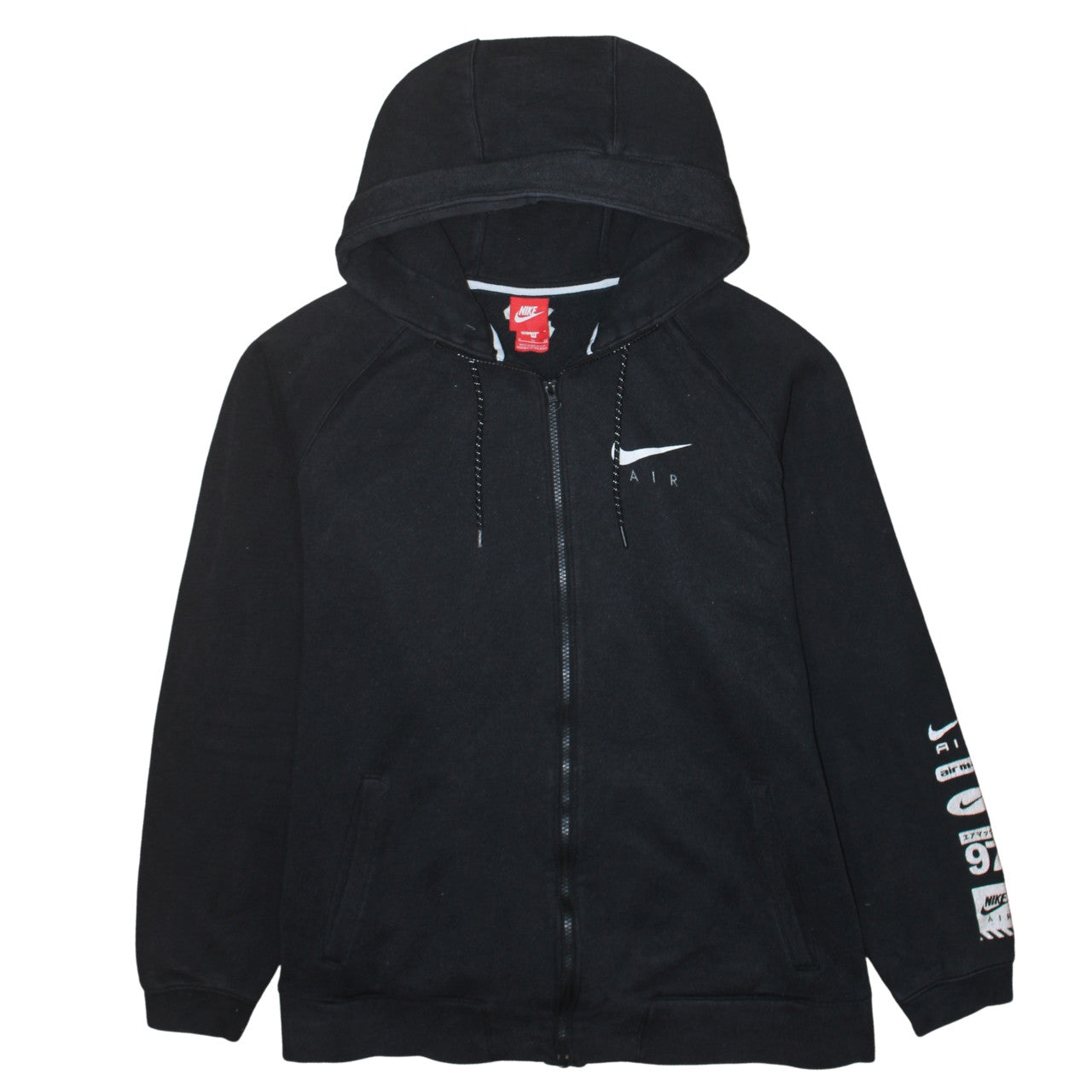 Nike Mens Black Air Full Zip Hoodie XL Hooded Sweatshirt