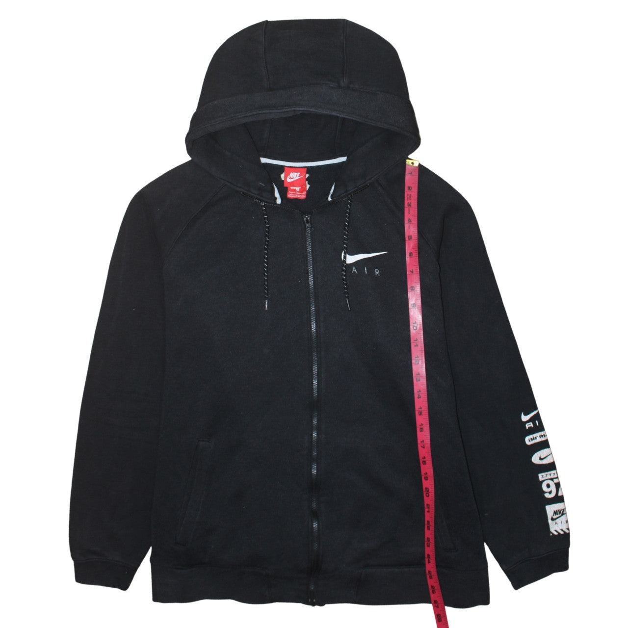 Nike Mens Black Air Full Zip Hoodie XL Hooded Sweatshirt