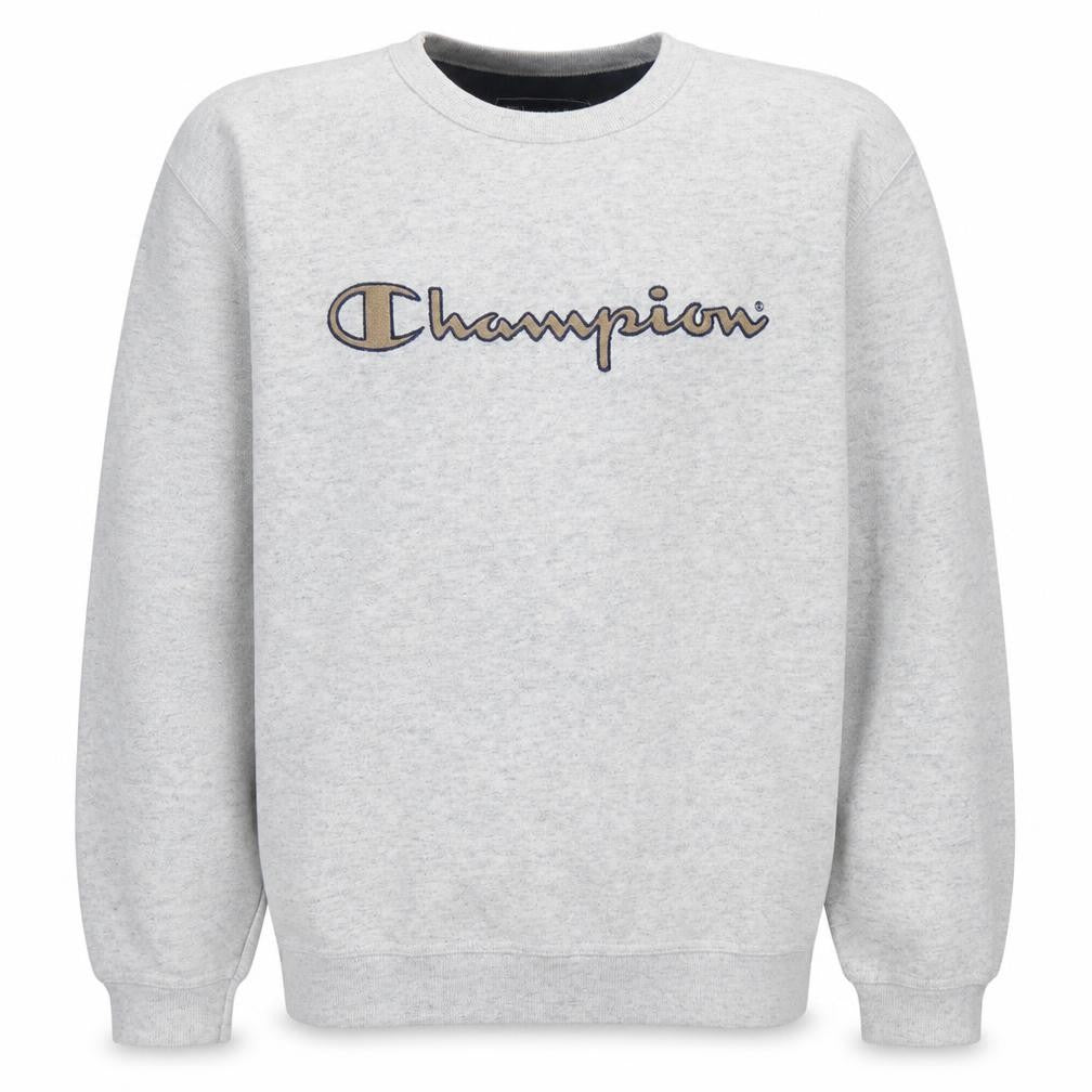 Champion Mens Grey Embroidered Logo Pullover Sweatshirt M