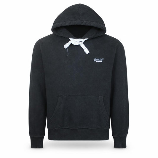 Superdry Men's Black Pullover Hoodie Size S Classic Fleece Hooded Sweatshirt