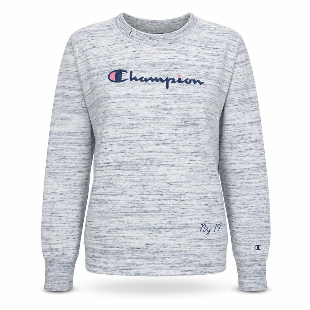 Champion Women’s Grey Marl Pullover Sweatshirt Large Cotton Blend