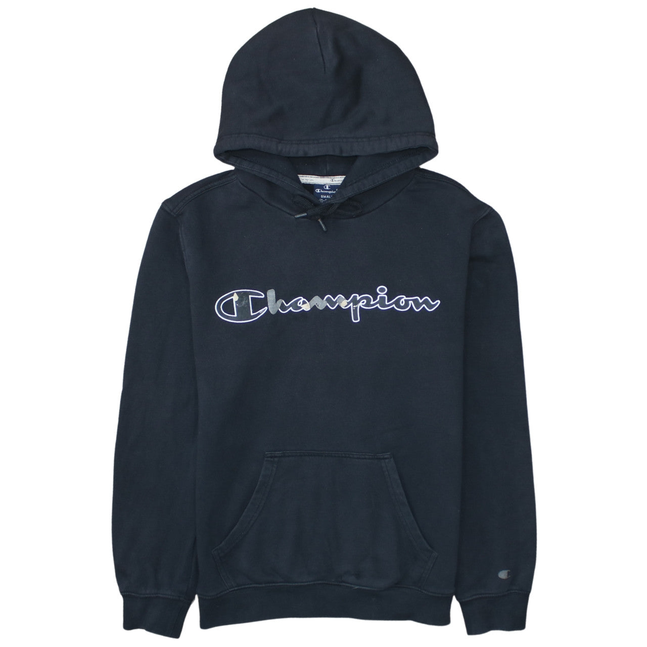 Champion Men's Black Pullover Hoodie Small Logo Fleece Sweatshirt