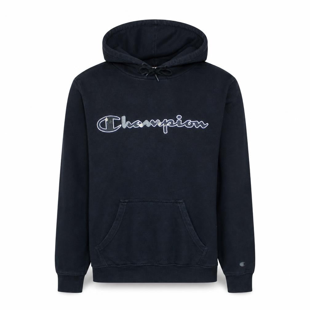 Champion Men's Black Pullover Hoodie Small Logo Fleece Sweatshirt