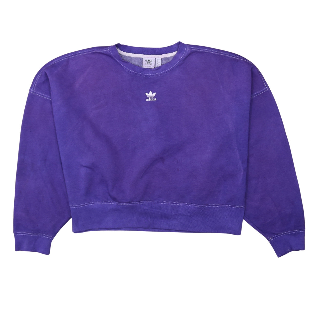 Adidas Women Purple Crew Neck Pullover Sweatshirt Size 12