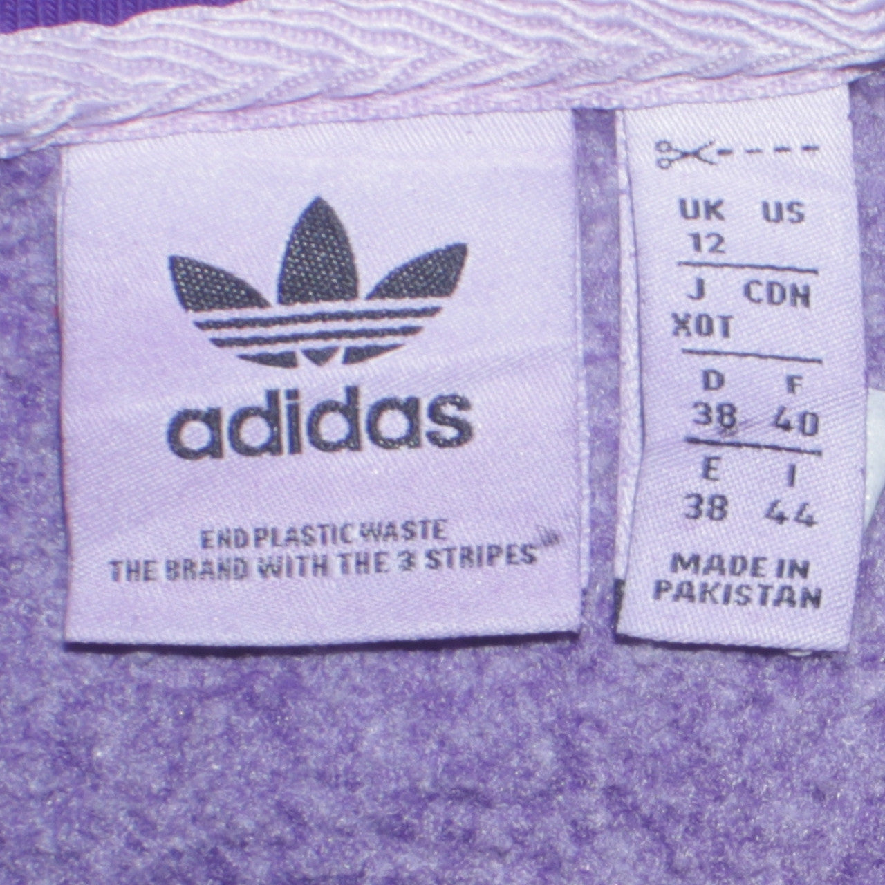 Adidas Women Purple Crew Neck Pullover Sweatshirt Size 12