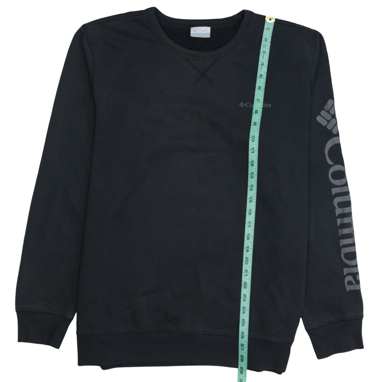 Columbia Men Black L Crew Neck Pullover Sweatshirt Logo Outdoor