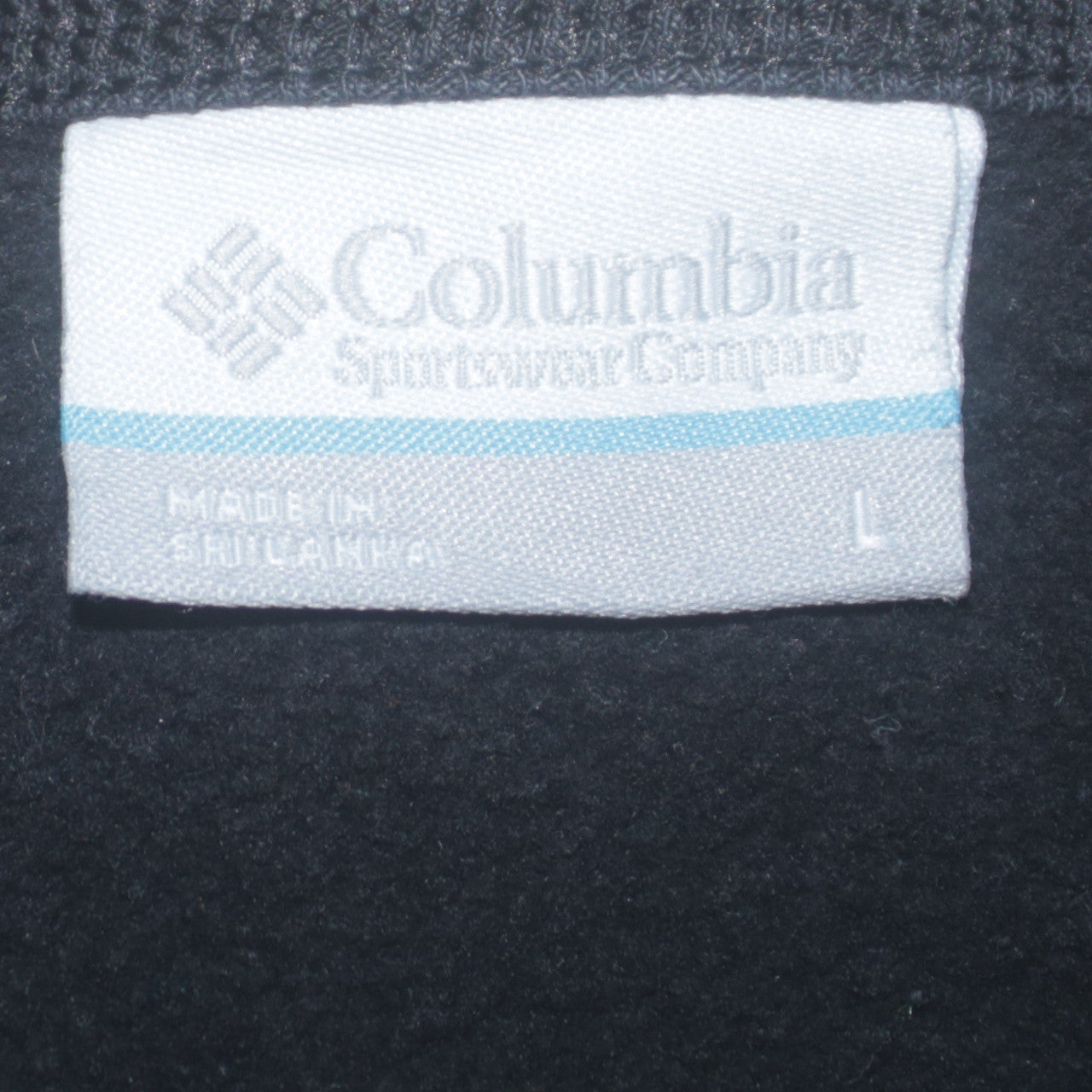 Columbia Men Black L Crew Neck Pullover Sweatshirt Logo Outdoor
