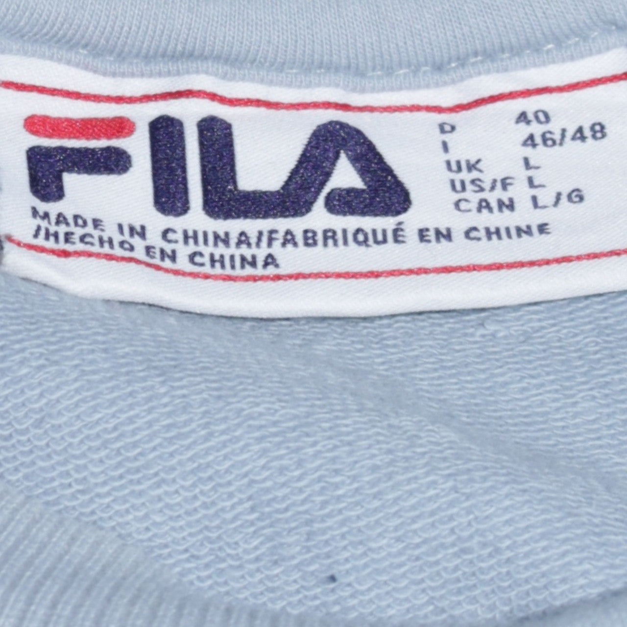 FILA Women Blue Crew Neck Pullover Sweatshirt Size L