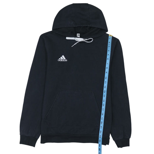 adidas Mens Black Small Pullover Hoodie Fleece Sportswear