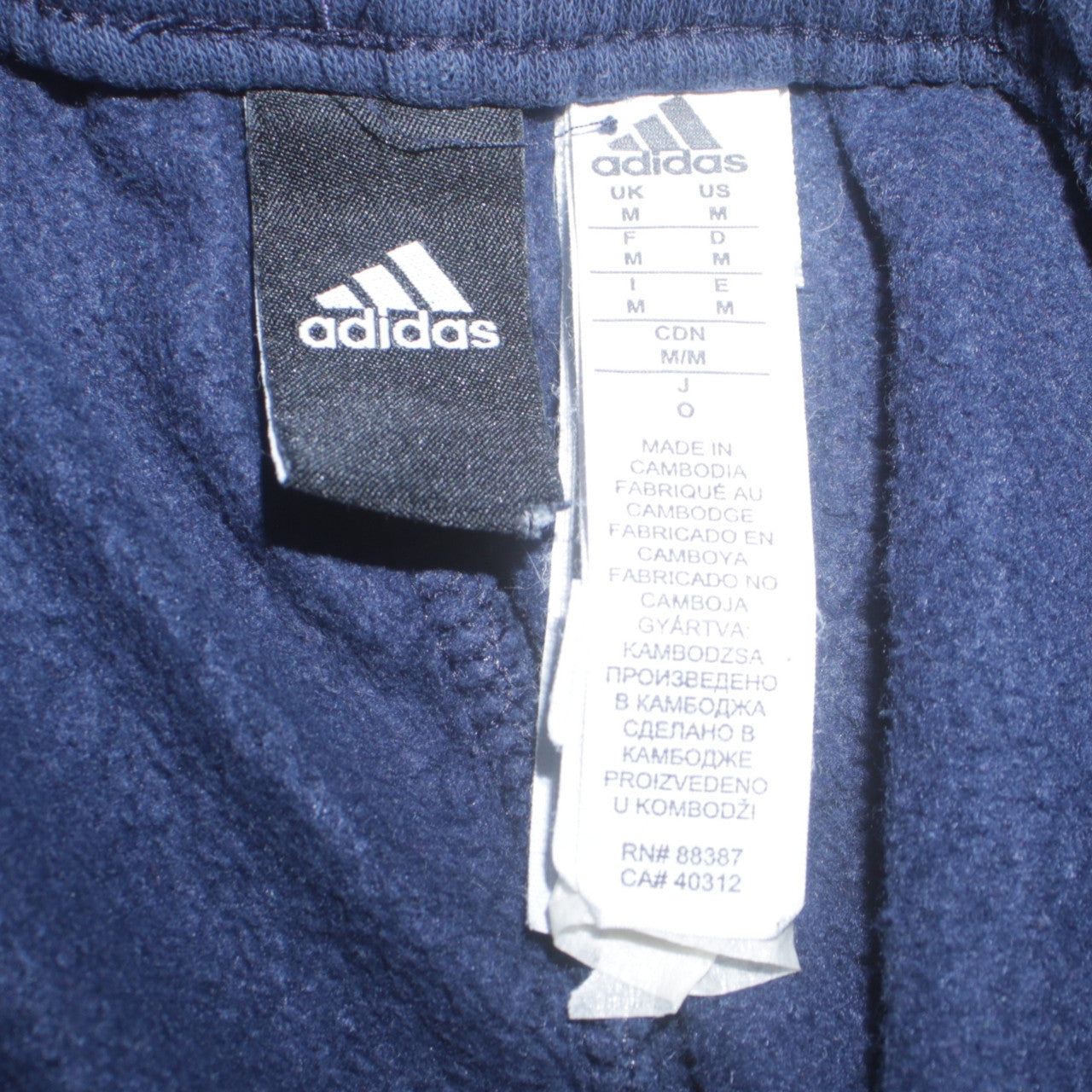 Adidas Men Blue M Sweatpants Tapered Fleece Joggers