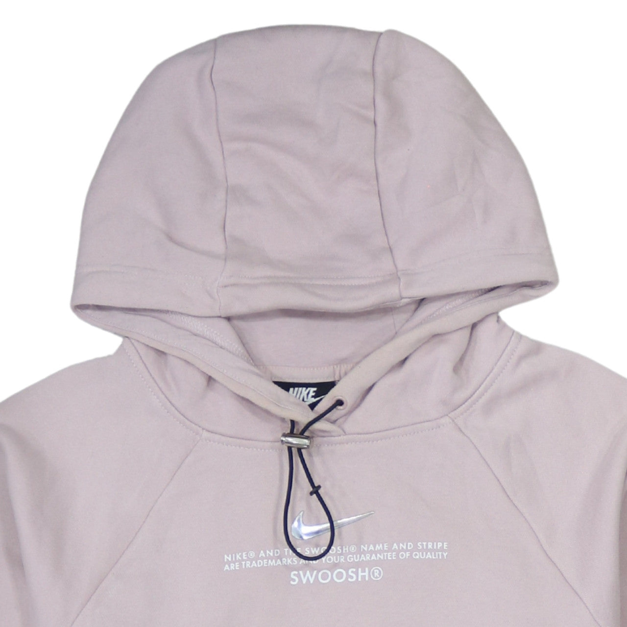 Nike Women’s Beige XS Pullover Hoodie with Drawstring & Kangaroo Pockets