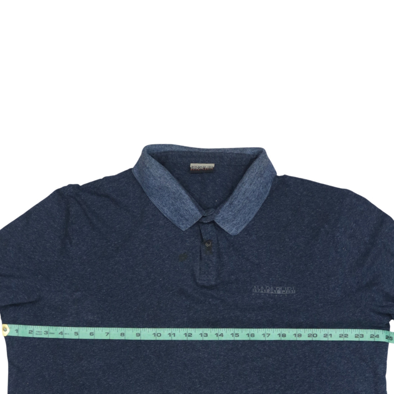 Napapijri Men's Blue Long Sleeve Polo Shirt 3XL Cotton