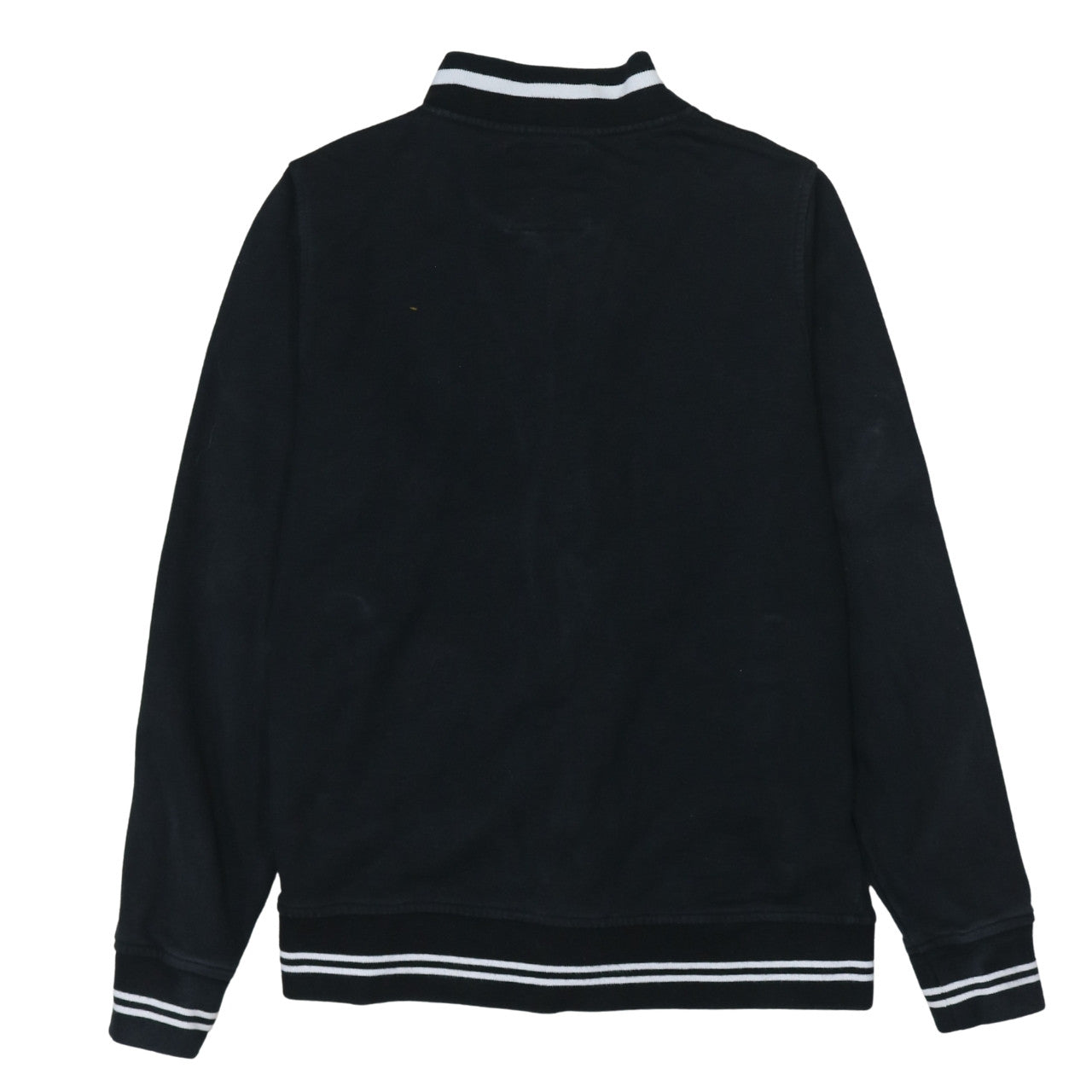 Stussy Mens Black Medium Button Up College Sweatshirt Jacket