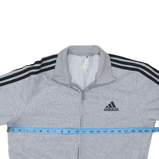 Adidas Mens Grey Full Zip Sweatshirt Jacket Size M Regular Fit