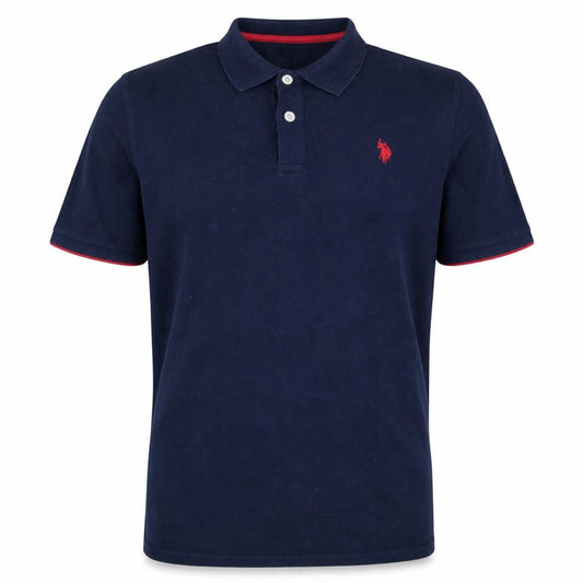U.S. Polo Assn. Men's Blue Regular Fit Cotton Polo Shirt L