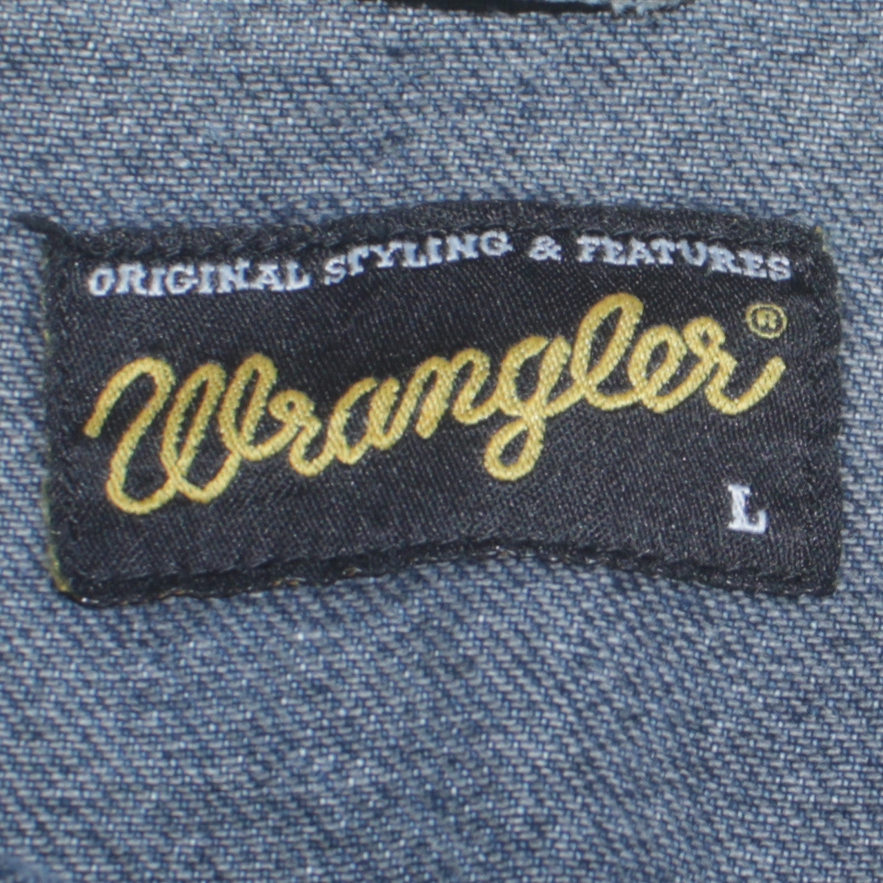 Wrangler Men's Blue Denim Basic Jacket L Regular Fit Classic Style