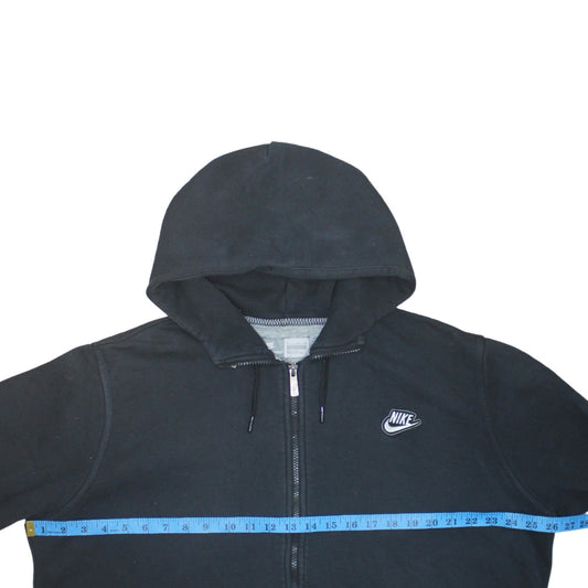 Nike Men's Black Full Zip Hoodie XL Sportswear Fleece Sweatshirt