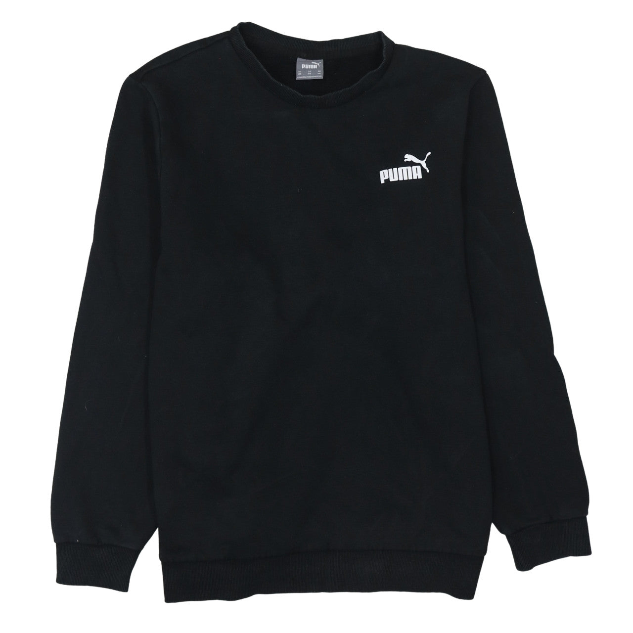 Puma Mens Black 2XL Pullover Sweatshirt Crew Neck Fleece