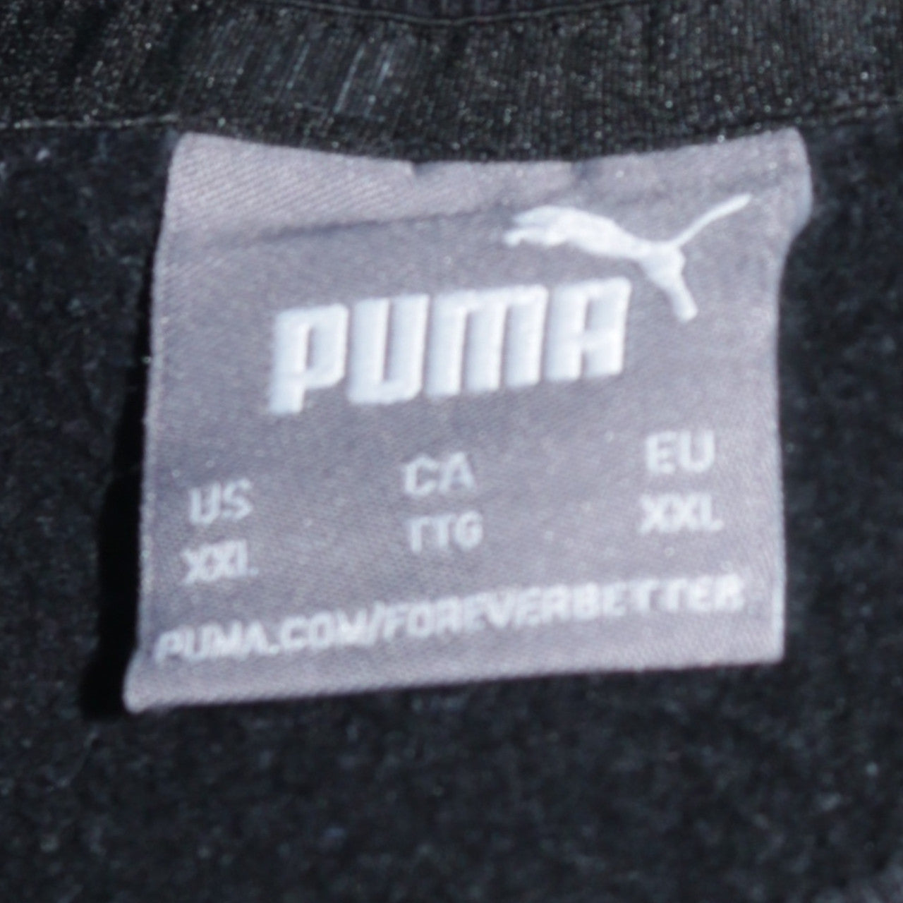 Puma Mens Black 2XL Pullover Sweatshirt Crew Neck Fleece