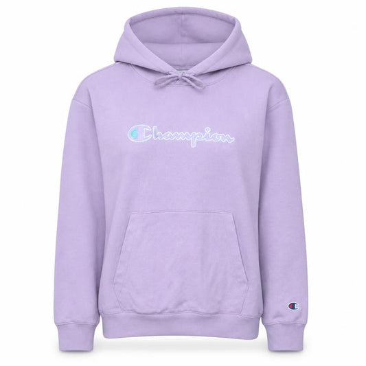 Champion Women's Purple Pullover Hoodie Medium Embroidered Logo