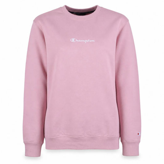 Champion Womens Pink Small Pullover Sweatshirt Classic Crew Neck