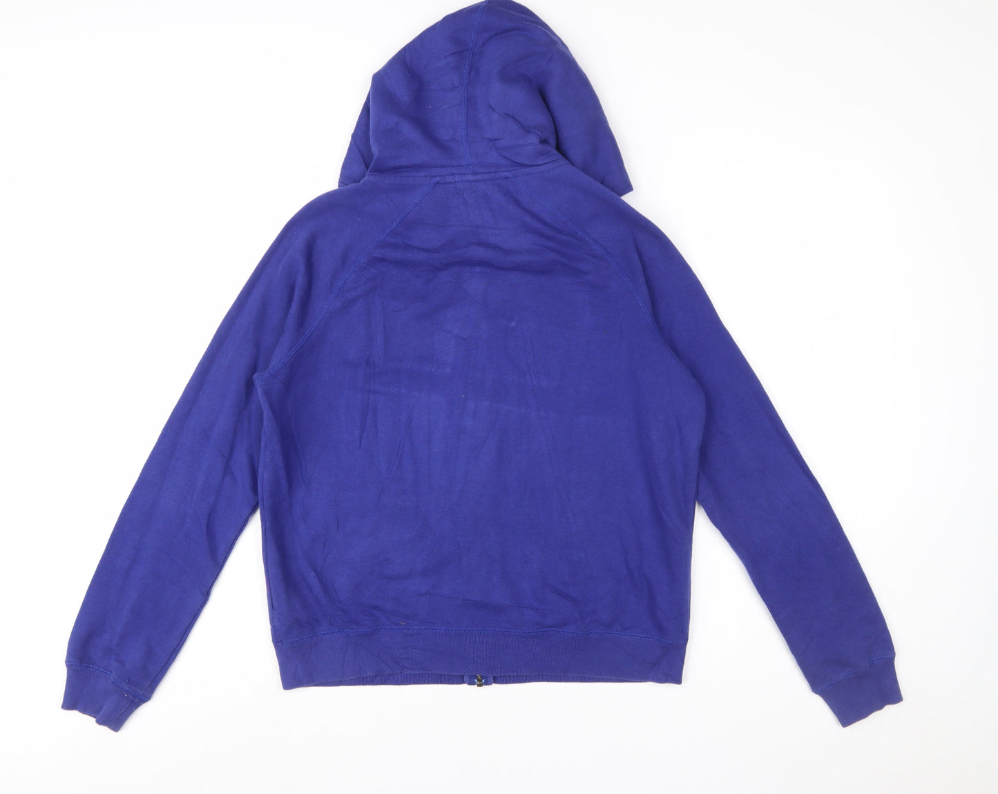 Nike Womens Blue Full Zip Hoodie Sweatshirt Medium Cotton Blend