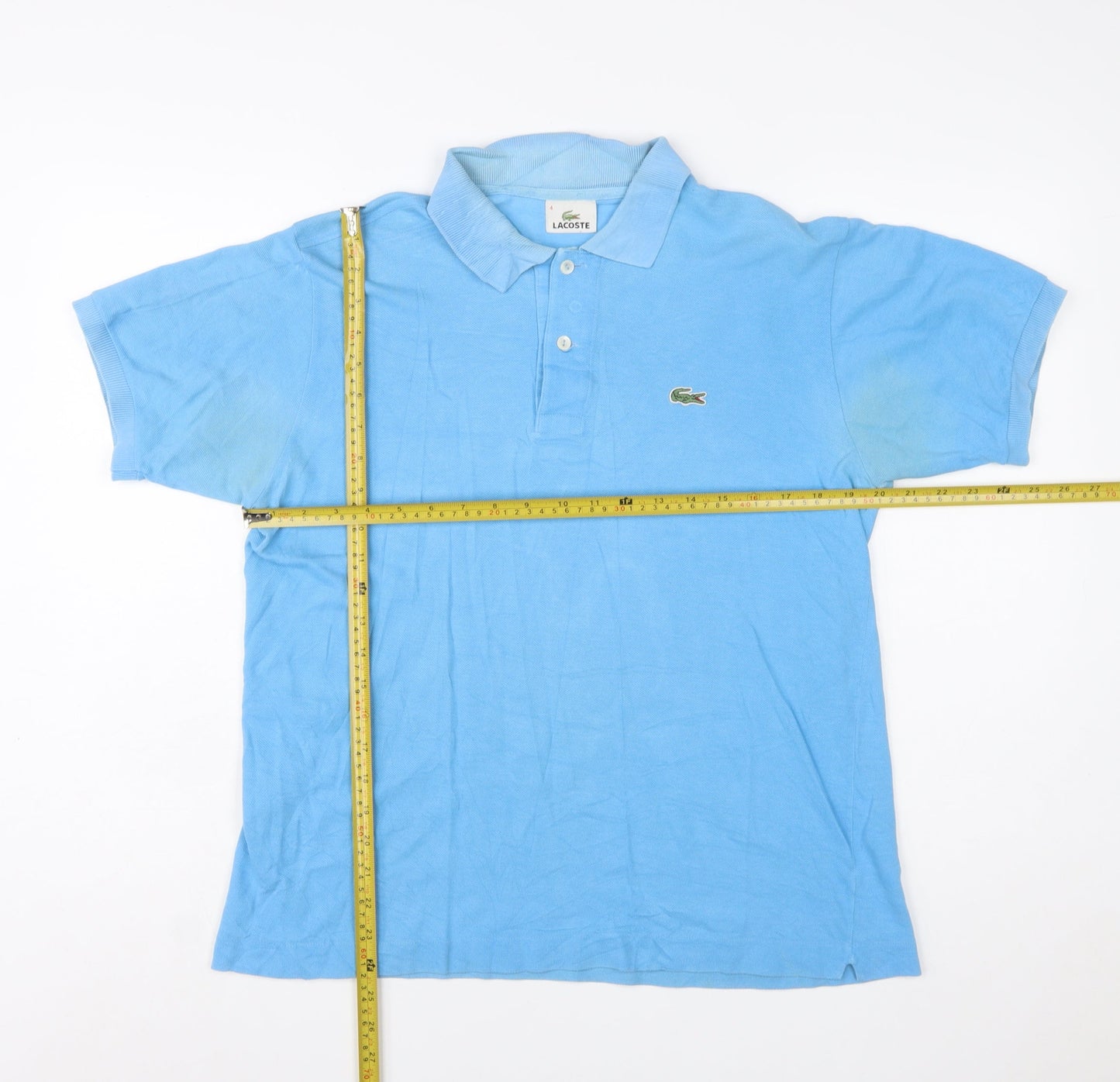 Lacoste Men’s Blue Cotton Short Sleeve Polo Shirt Size M