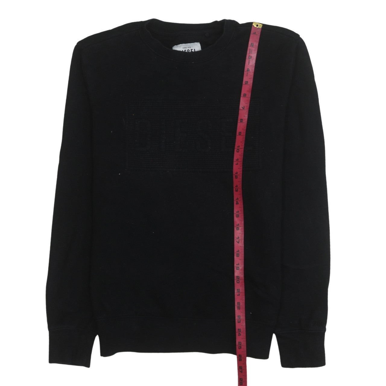 Diesel Men's Black Cotton Logo Pullover Sweatshirt Size S