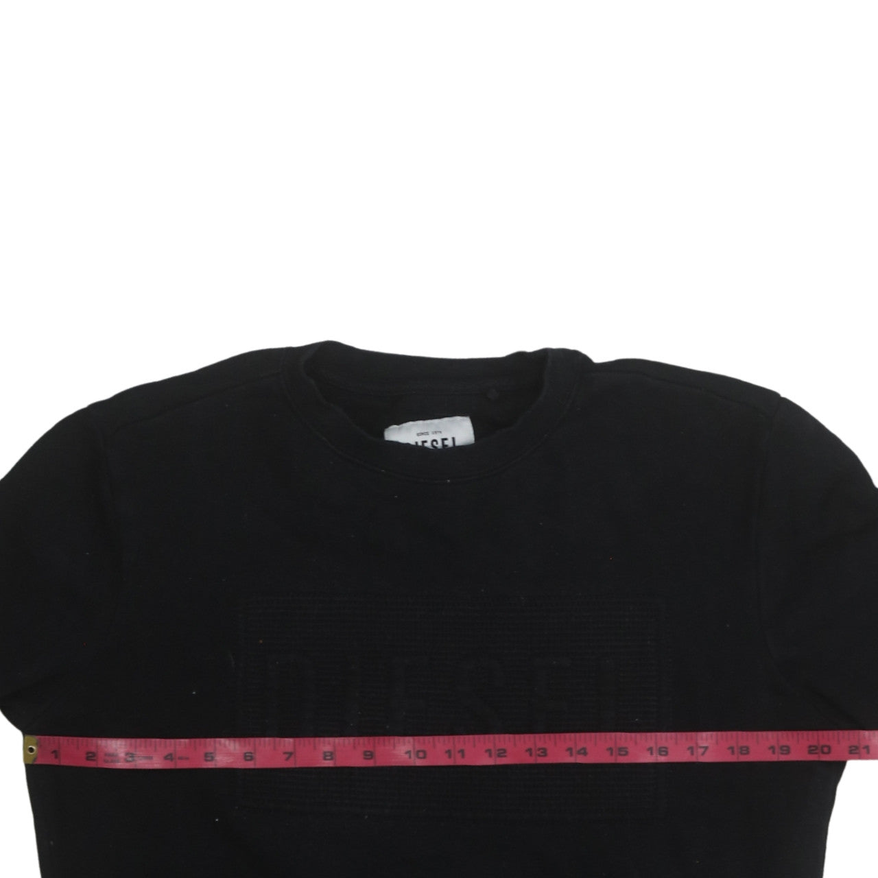 Diesel Men's Black Cotton Logo Pullover Sweatshirt Size S