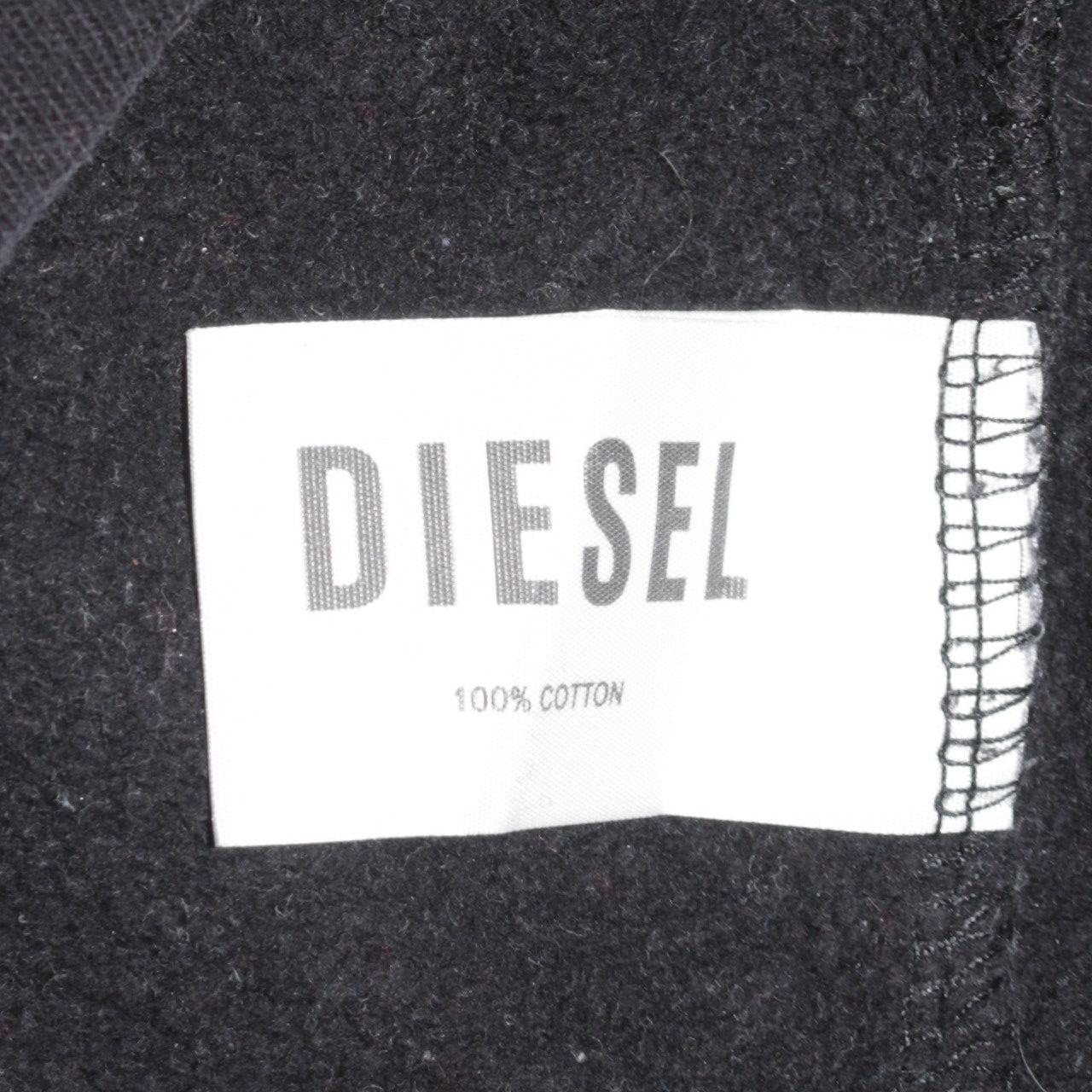 Diesel Men's Black Cotton Logo Pullover Sweatshirt Size S