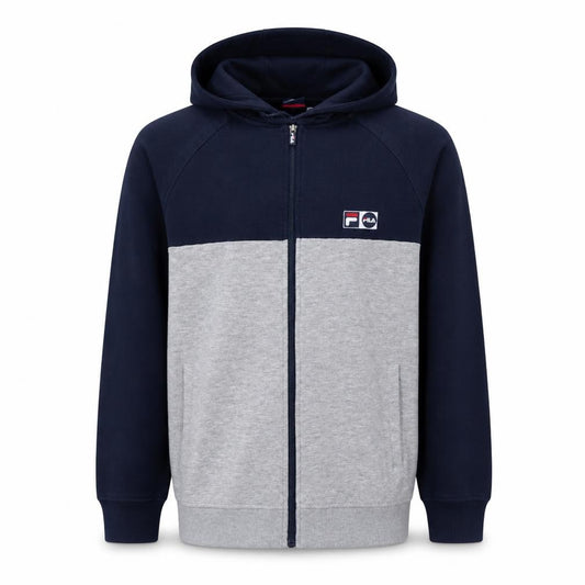 Fila Teens Blue Grey Full Zip Hoodie 164cm Regular Fit