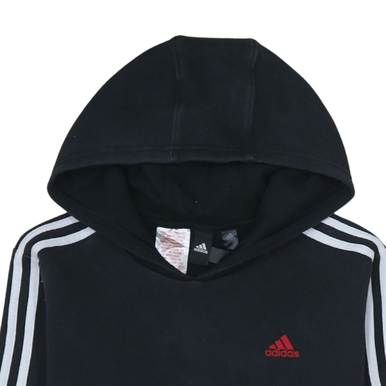 Adidas Boys Black Pullover Hoodie 14-15 Years Cotton Blend Casual Sportswear