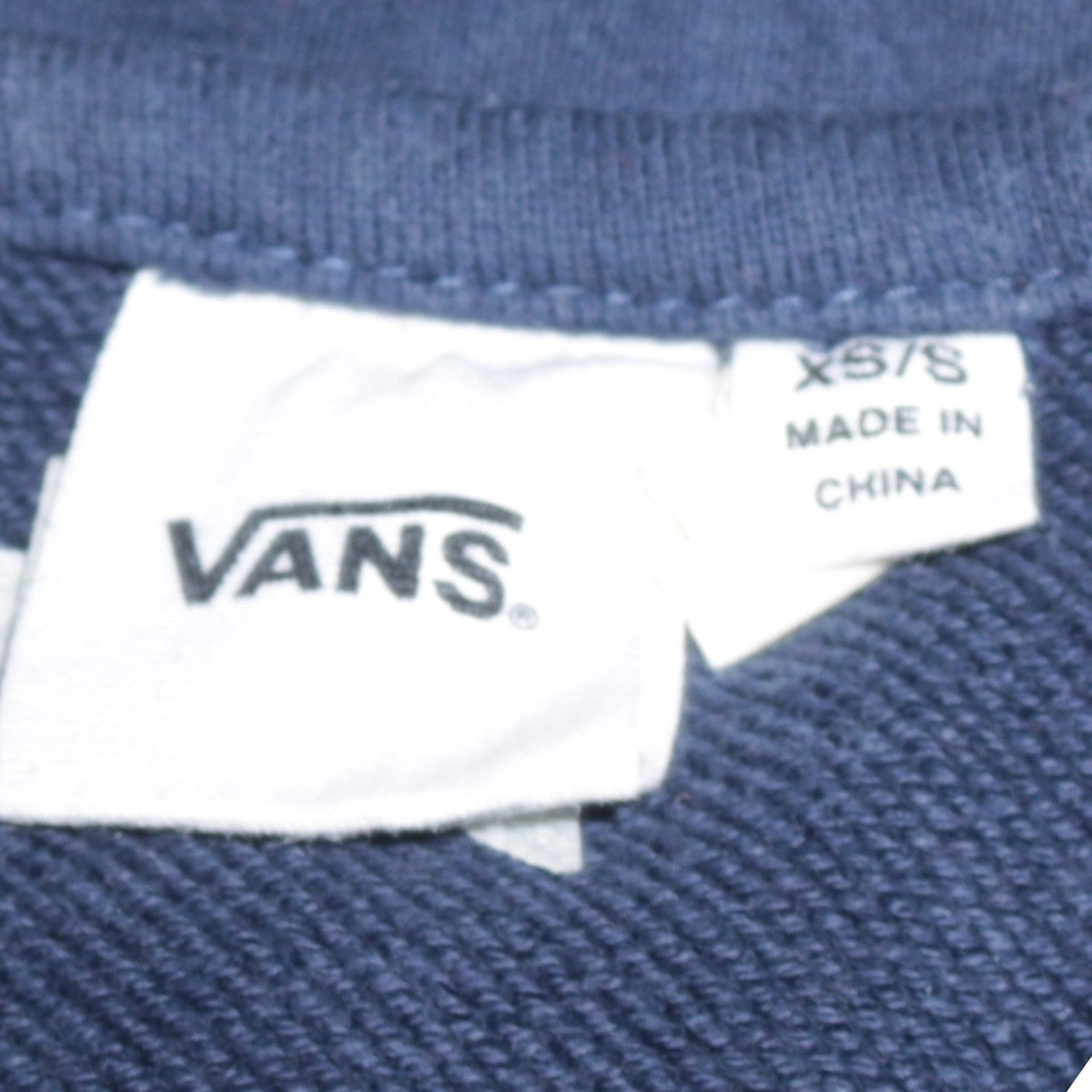 Vans Men's Blue Pullover Hoodie XS Regular Fit Cotton Blend