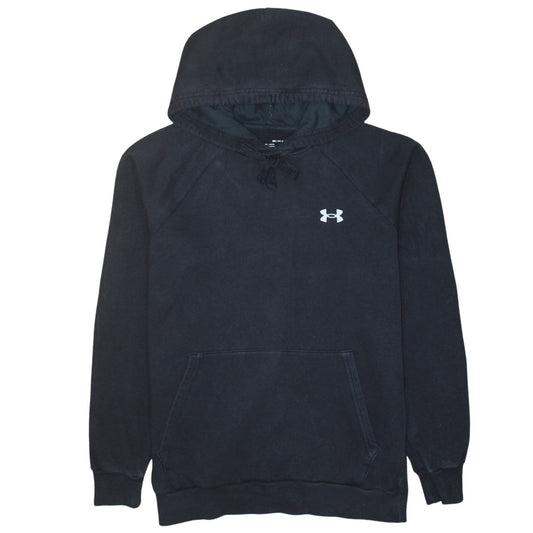 Under Armour Boys Black Small Pullover Hoodie Fleece Cotton Blend