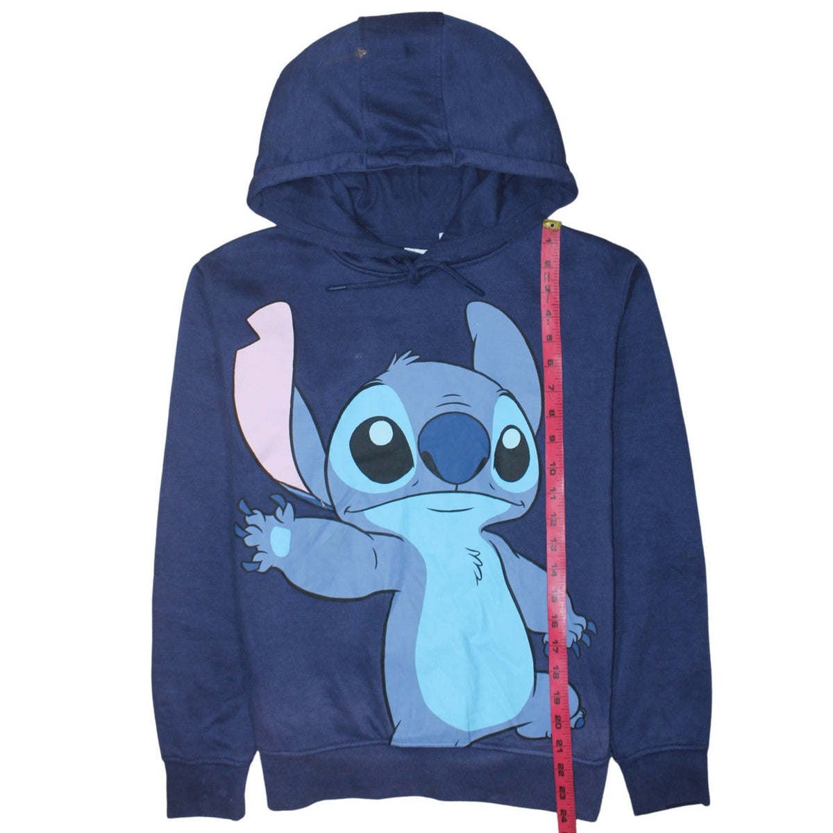 Disney Primark Women Blue Stitch Pullover Hoodie 2XS Hooded Sweatshirt