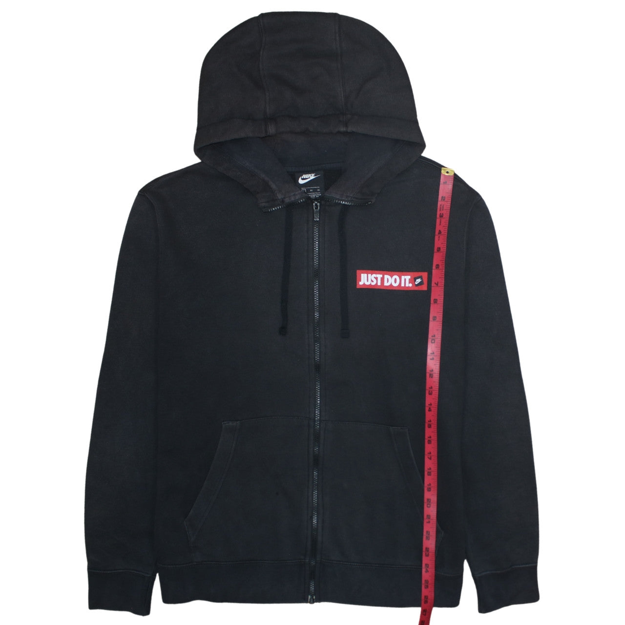 Nike Men’s Black XL Full Zip Hoodie Just Do It Graphic Hooded Sweatshirt