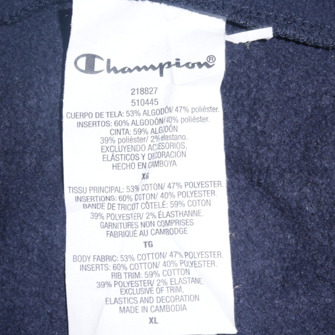 Champion Mens Blue XL Pullover Crew Neck Sweatshirt