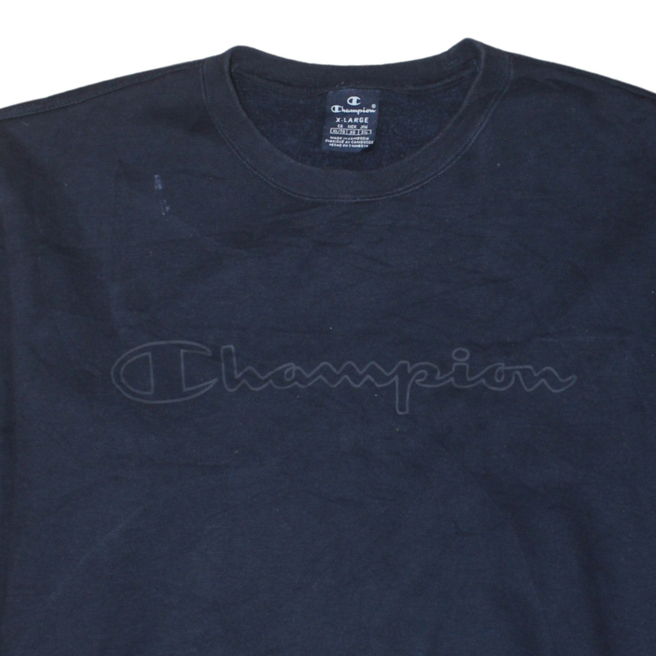 Champion Mens Blue XL Pullover Crew Neck Sweatshirt
