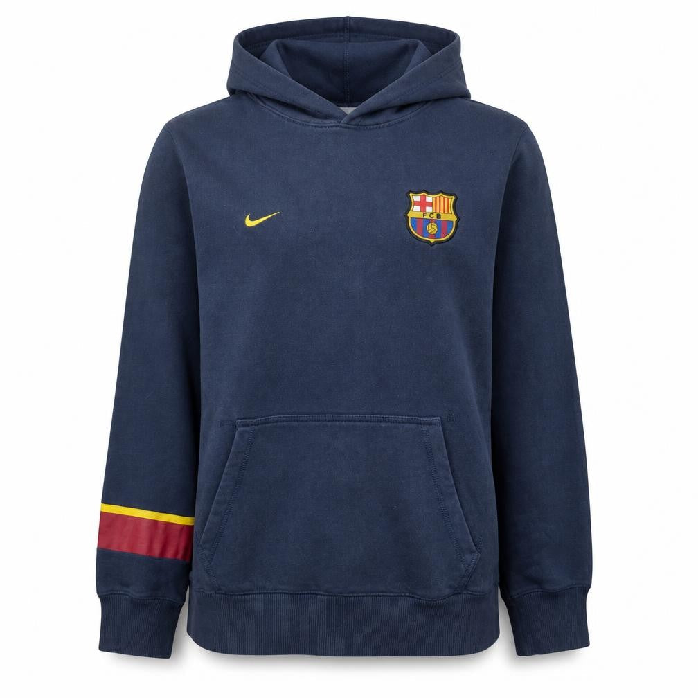 Nike Teens Blue Barcelona Pullover Hoodie L Regular Fit