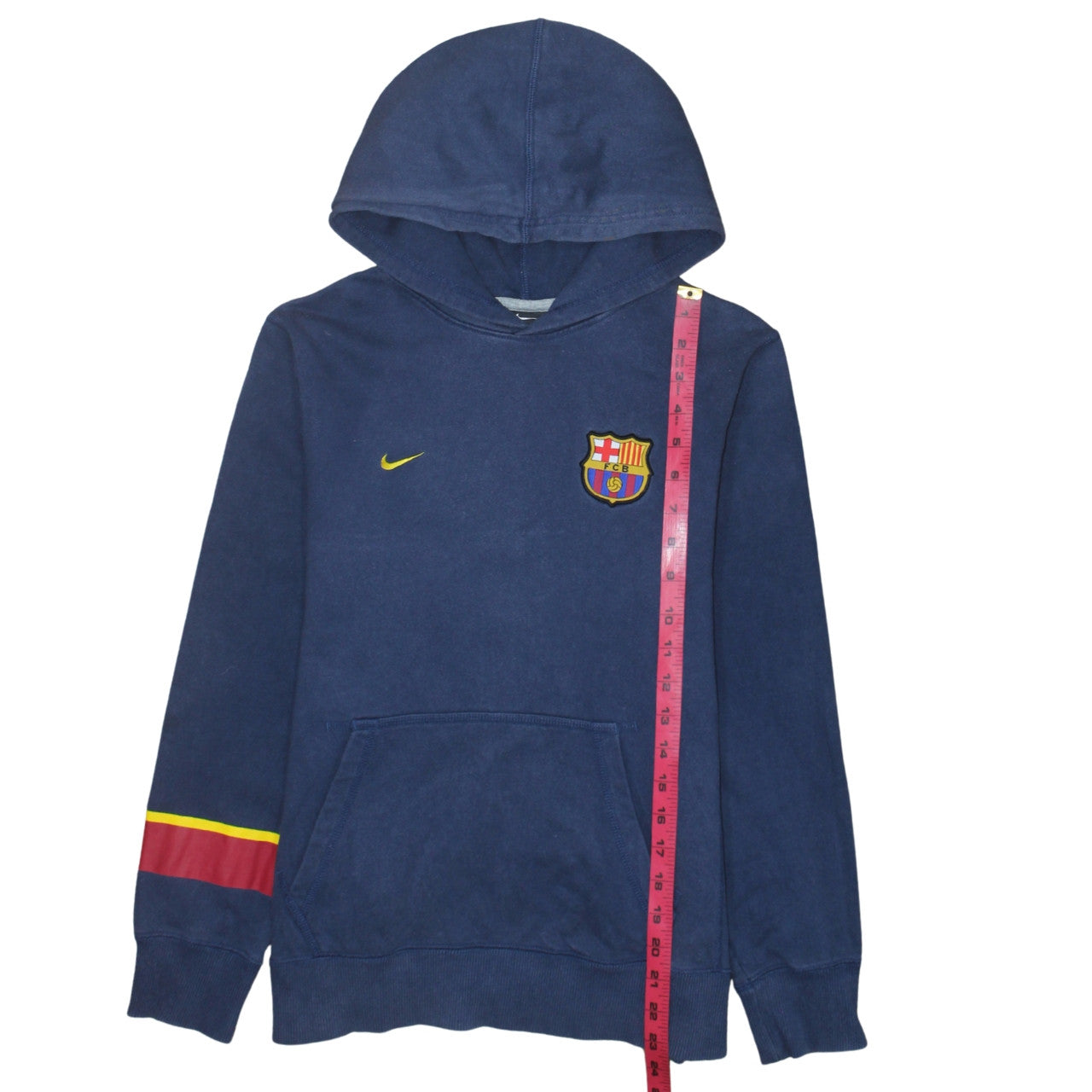 Nike Teens Blue Barcelona Pullover Hoodie L Regular Fit