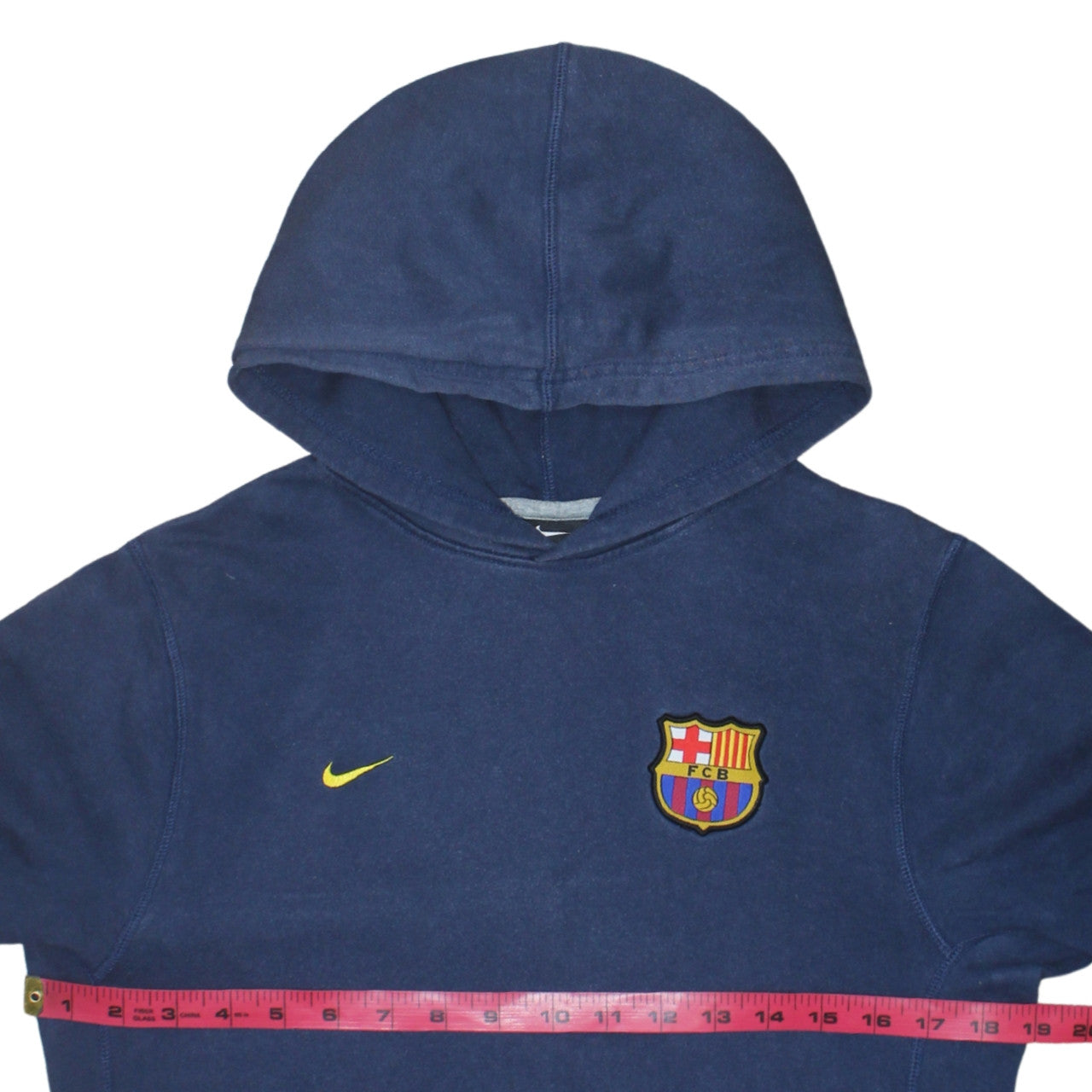 Nike Teens Blue Barcelona Pullover Hoodie L Regular Fit