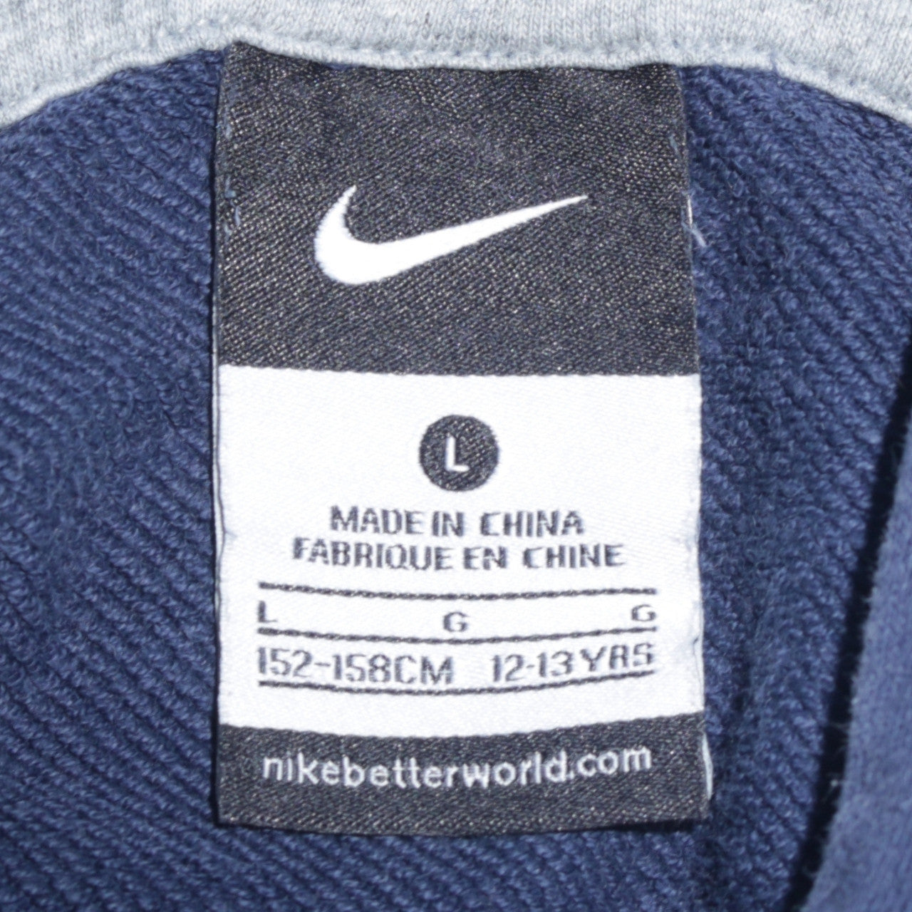 Nike Teens Blue Barcelona Pullover Hoodie L Regular Fit