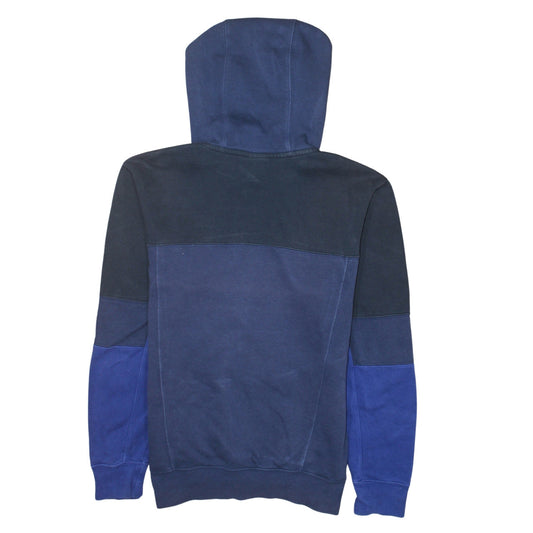 Nike Men's Blue Colour Block Pullover Hoodie XS