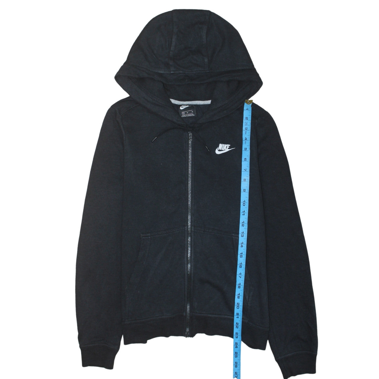 Nike Men's Black Full Zip Hoodie Size M Fleece Hooded Sweatshirt