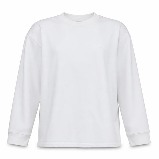 Adidas Women White Crew Neck Long Sleeve Pullover Sweatshirt Size 20
