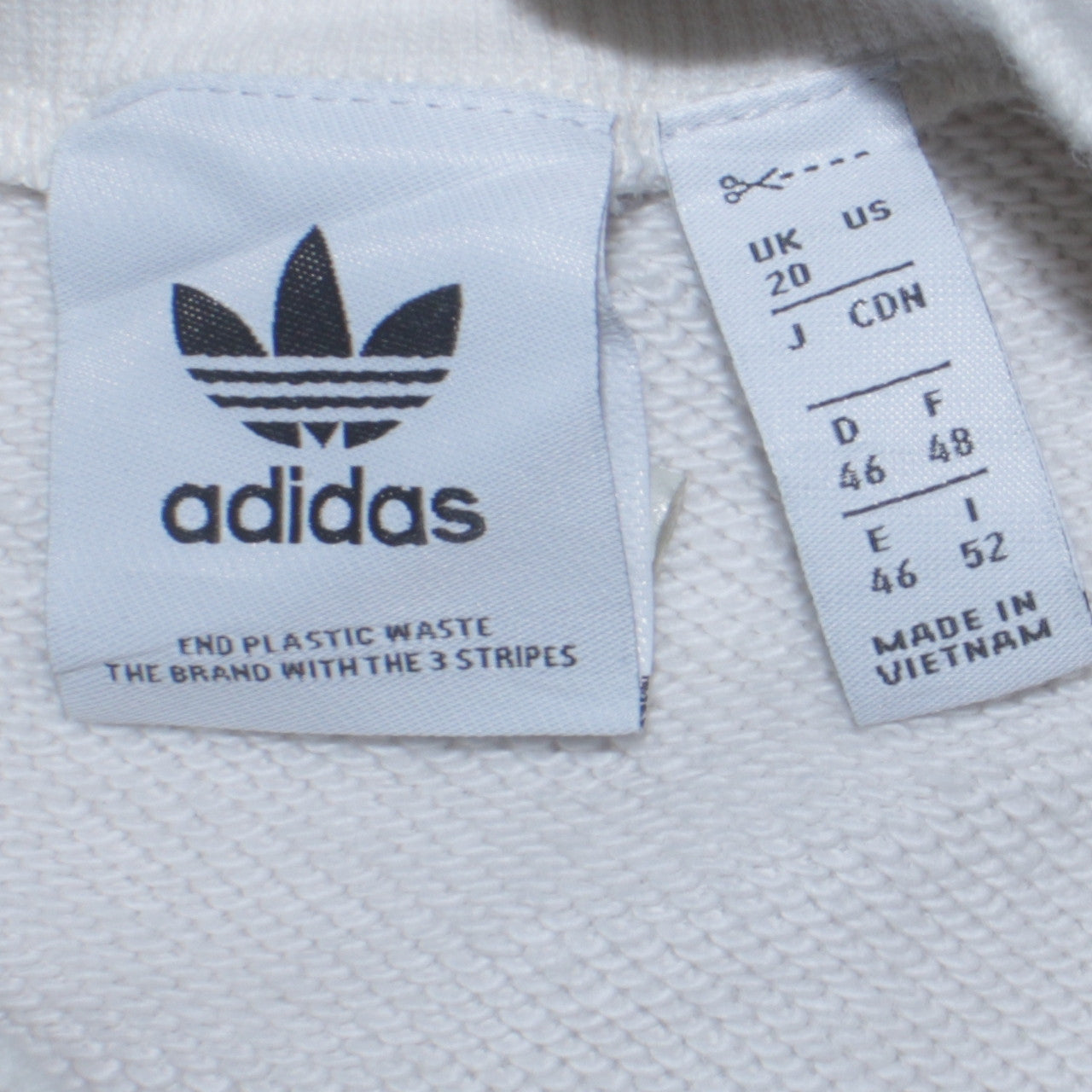 Adidas Women White Crew Neck Long Sleeve Pullover Sweatshirt Size 20
