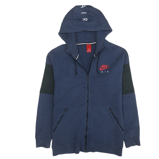 Nike Air Men's Blue Full Zip Hoodie Size M Cotton Blend